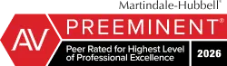 AV Preeminent rated by Martindale-Hubbell peer review